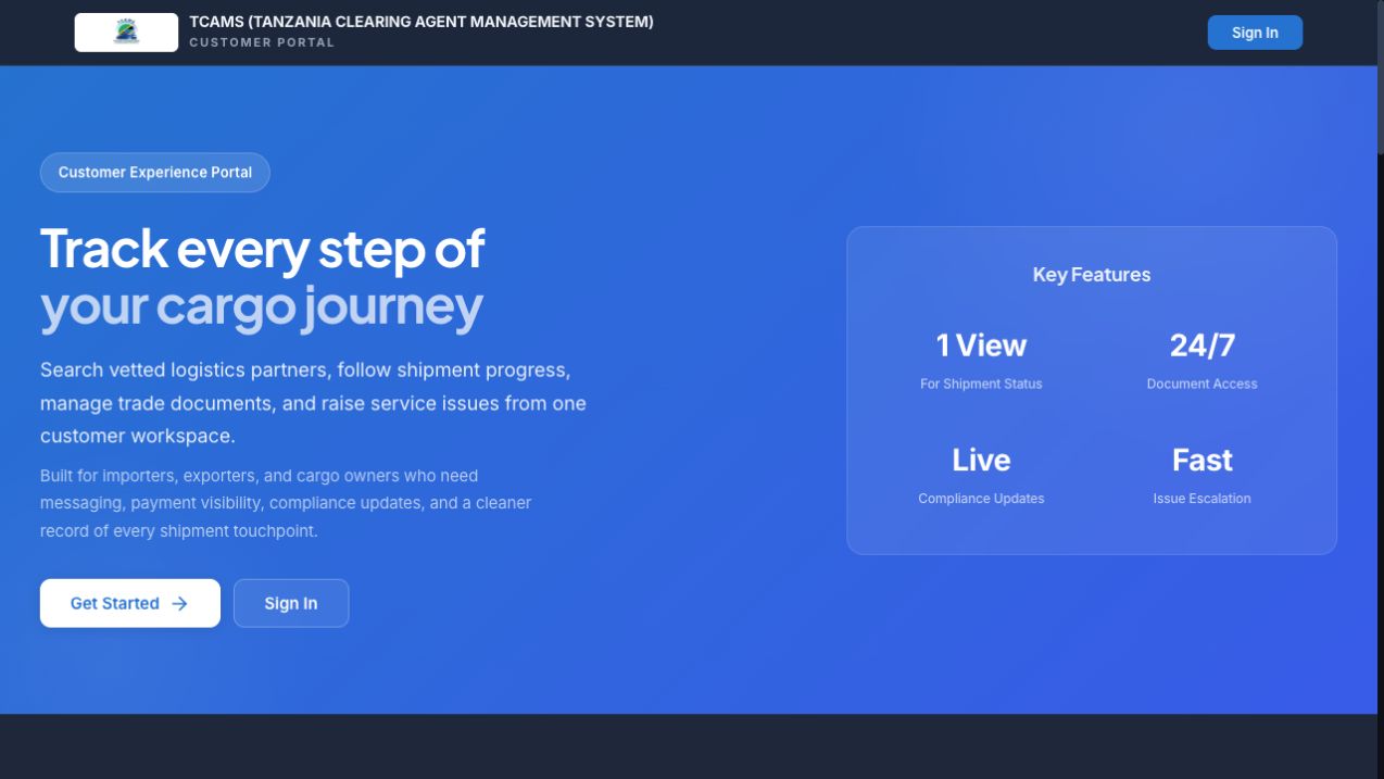 Live Customer Portal landing page verified on 15 July 2026